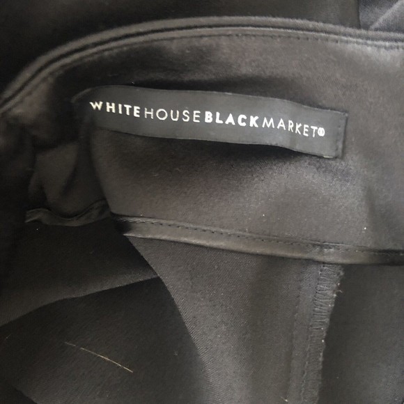 WHITE HOUSE BLACK MARKET Bow-Belt Satin Tapered Ankle Pants Size 8 - Picture 7 of 10